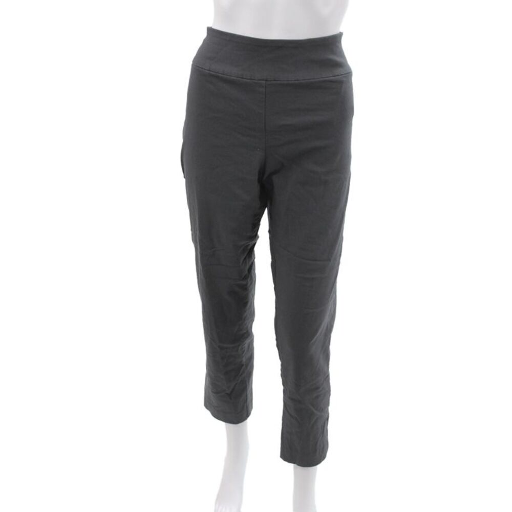 Elliott Lauren Women Ankle Pants Gray Viscose Pull On Size 14